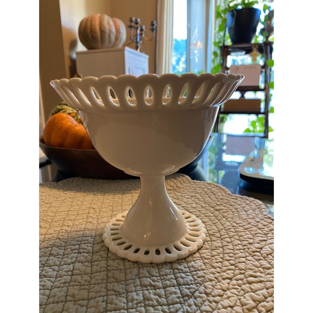Vintage I. Godinger Ivory Lace Candy Dish